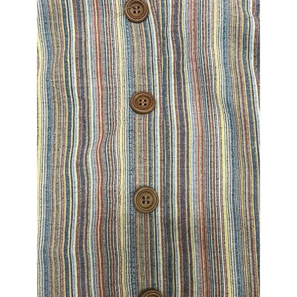 Paper Crane Vertical Stripe Cropped Tank Top Front Button Shirt Anthropologie M - Picture 6 of 6